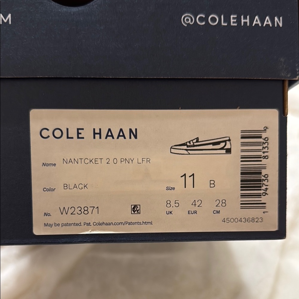 Cole Haan Nantucket Black Loafers, size 11, worn once.